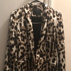 NWT GUESS ANIMAL PRINT JACKET! 100% Silk